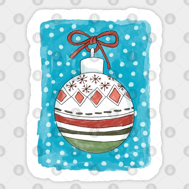 Christmas ornament, Christmas collection Sticker by Lillieo and co design